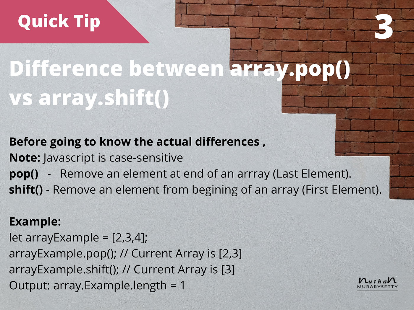 How to use push(), unshift(),pop() and shift() with array in javascript |  by Nuthan Murarysetty | Medium