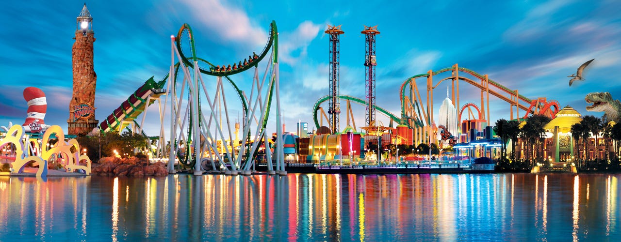 Ticket booths at Islands of Adventure, Universal Orlando Resort, Orlando,  Central Florida, USA Stock Photo - Alamy