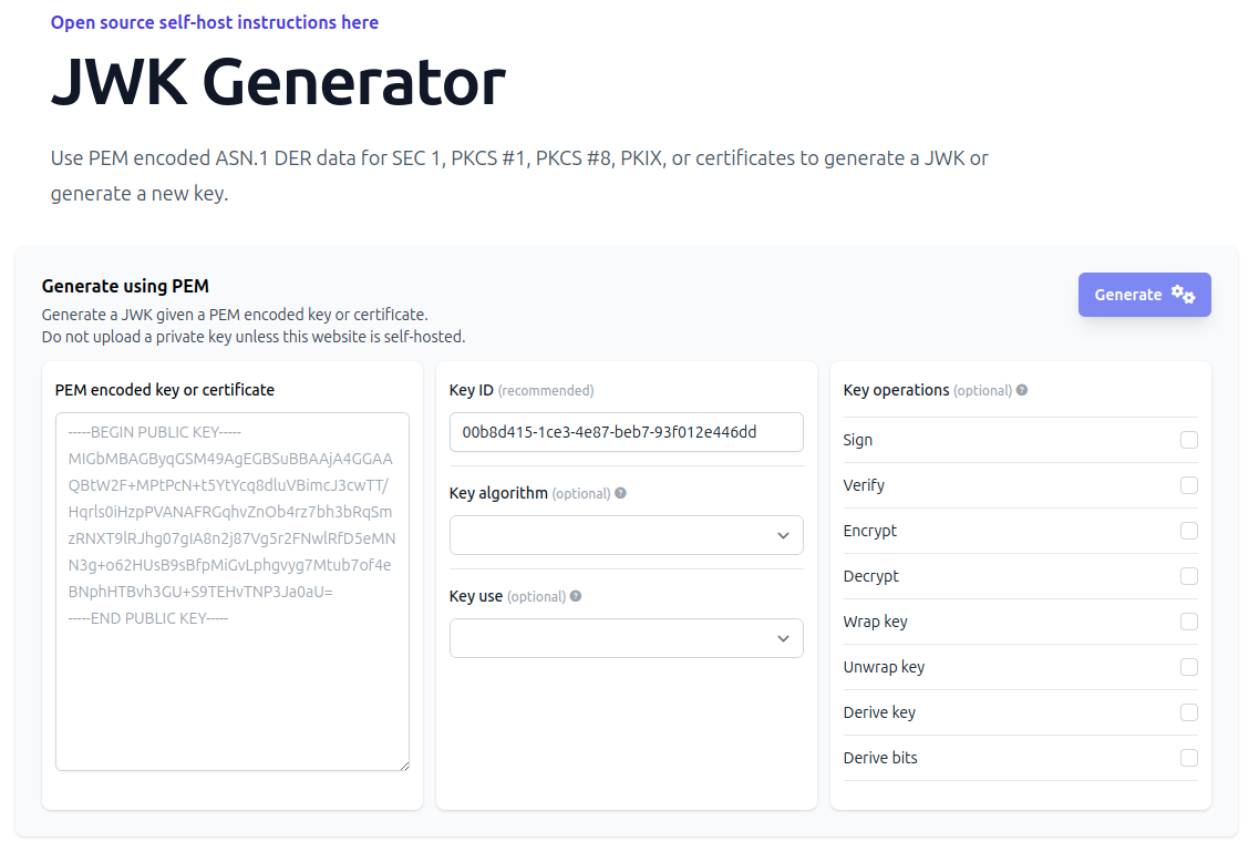 Convert PEM keys to JWK and back | Medium