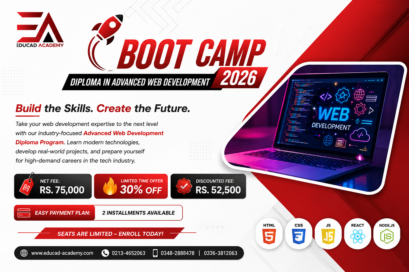 𝐀𝐃𝐌𝐈𝐒𝐒𝐈𝐎𝐍𝐒 𝐎𝐏𝐄𝐍 | Diploma in Advanced Web Development