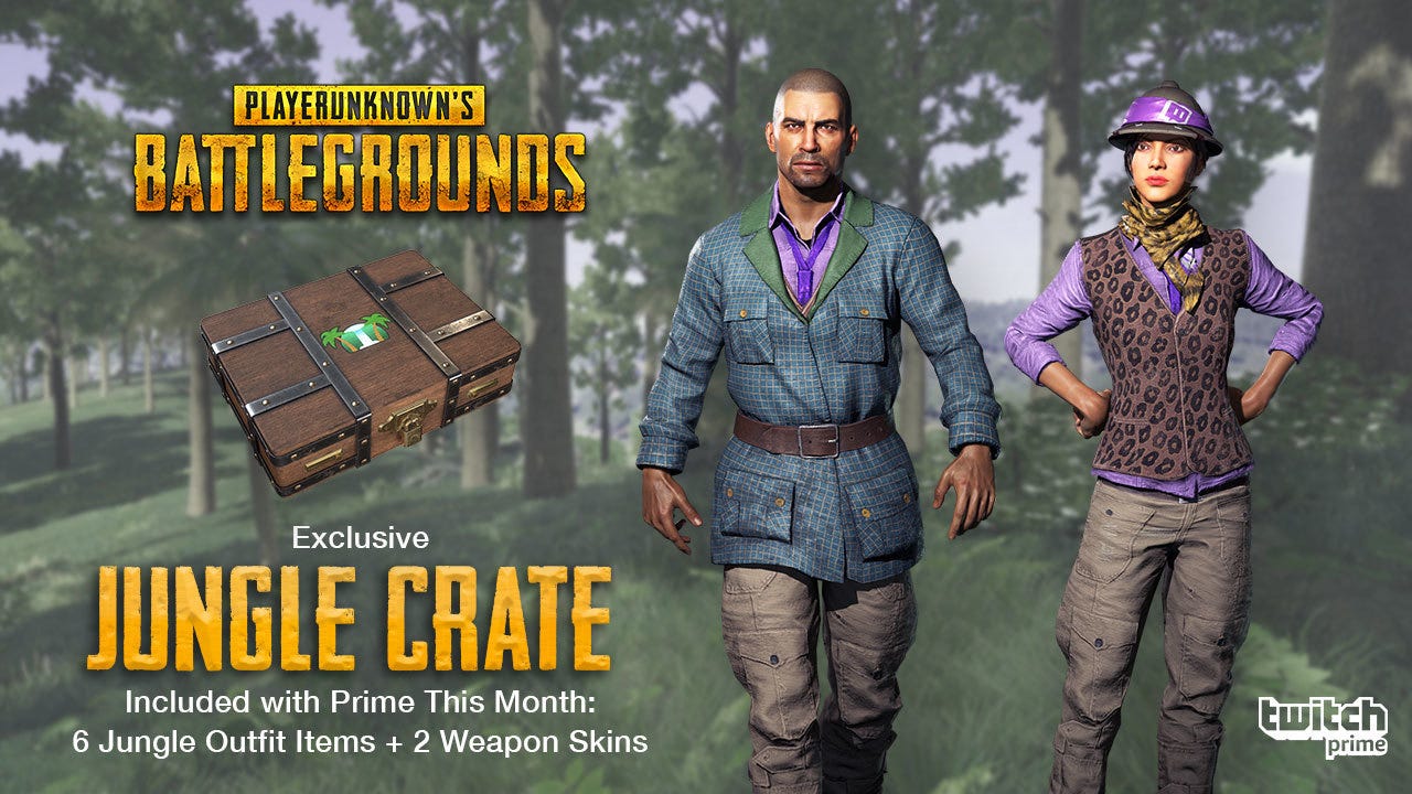 Twitch Prime Members, Trek into the Wild with the Exclusive PUBG Jungle  Crate, by Joveth Gonzalez, Twitch Blog