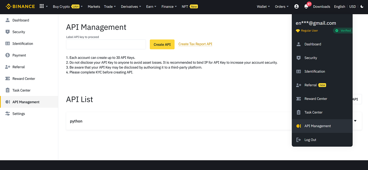 Introduction to Crypto Bitcoin Trading with Python and Binance | by Enes  Zvornicanin | InsiderFinance Wire