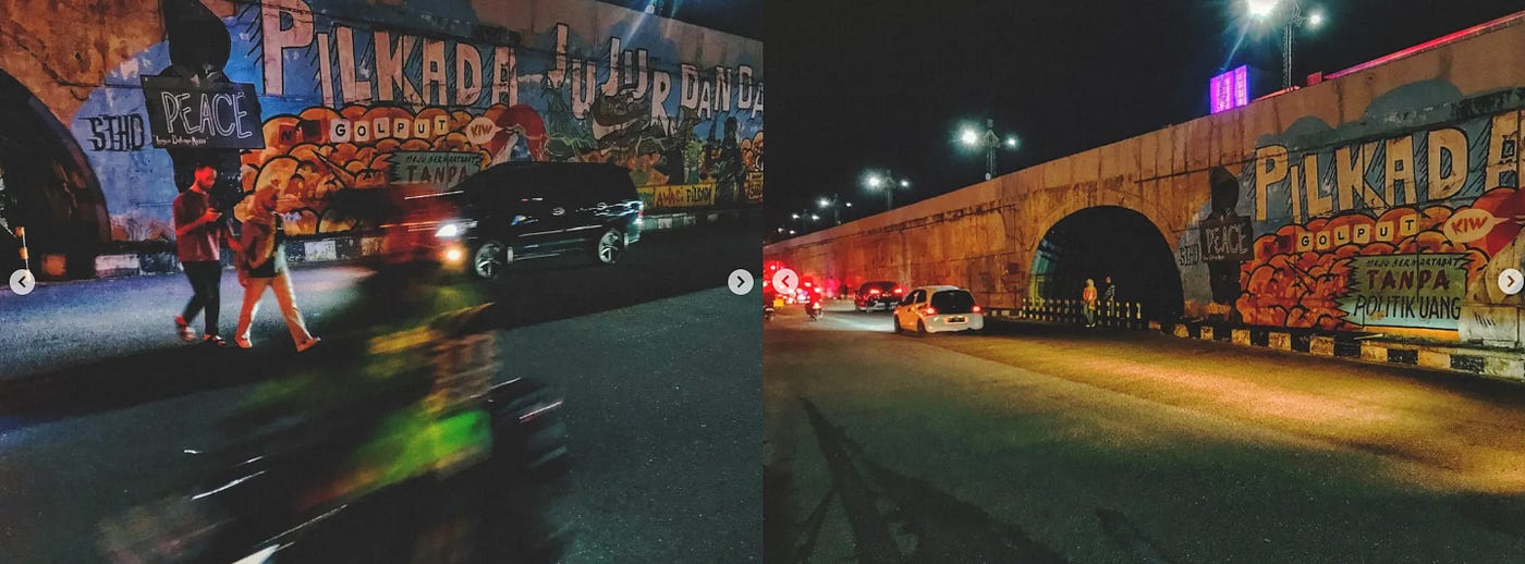 Kampanye Pilkada “Jujur dan Damai” yang melibatkan Komunitas Street Art di Pekanbaru. Foto: Andri.spokpict / Komunitas Potret Street Pekanbaru