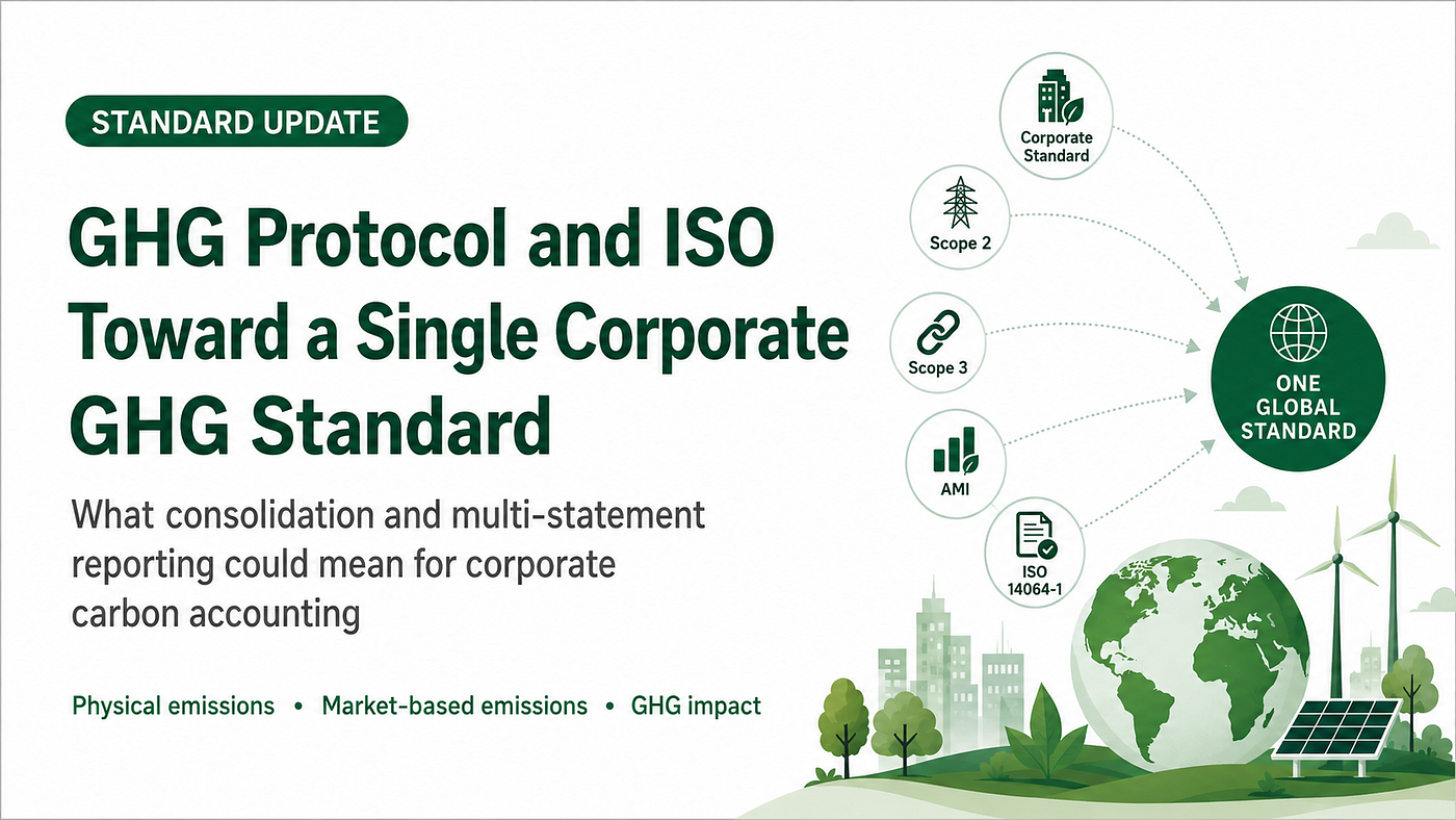 GHG Protocol and ISO Are Moving Toward a Single Corporate GHG Standard