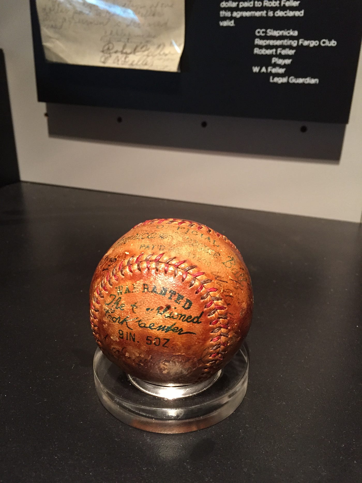 Bob Feller Cleveland Indians Autographed Signed Replica Baseball