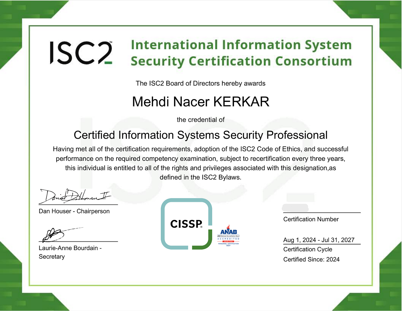 cissp experience