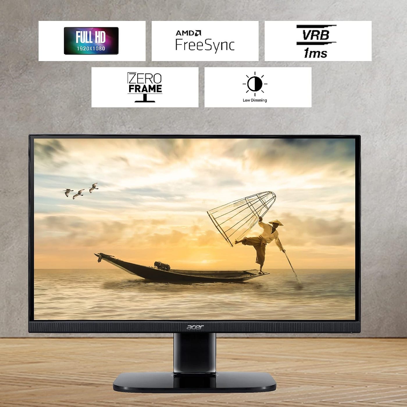 Acer 27 Full Hd Ips Computer Monitor, Amd Freesync, 100hz Refresh