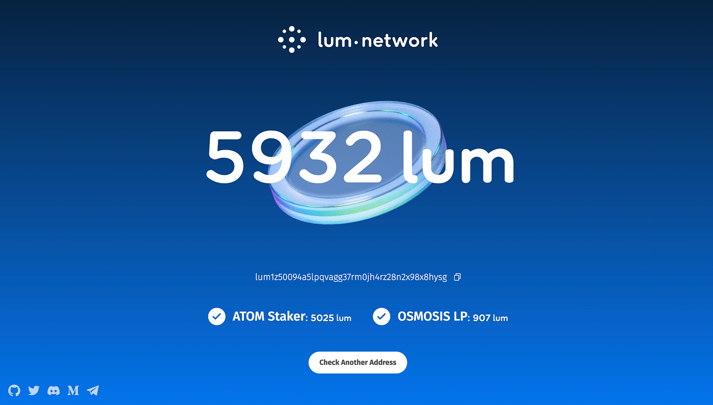 LUM Airdrop for ATOM Stakers & OSMO LPs | by Fabrice Bascoulergue | Lum  Network | Medium