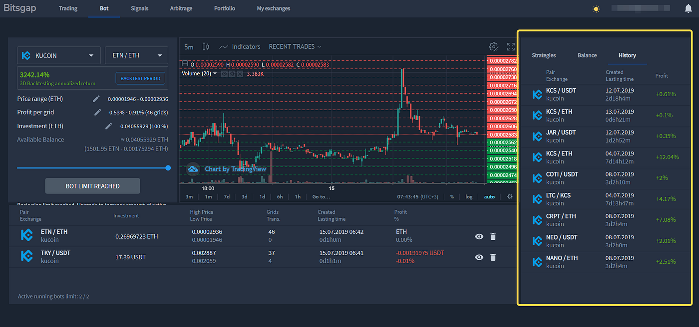 Bitsgap: one terminal for 28 crypto exchanges with Trading robots,  Portfolio Management and Arbitrage monitoring | by Aleksandr Belmont |  Medium