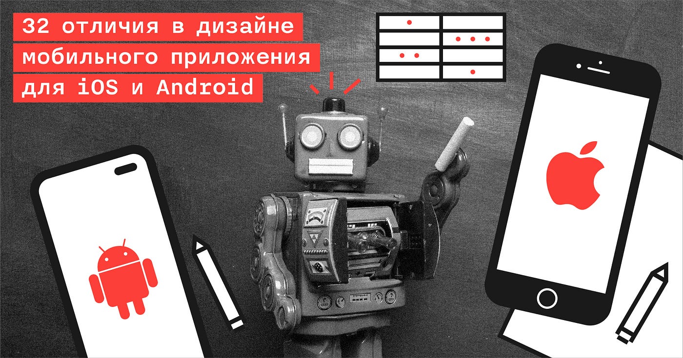 32 отличия дизайна мобильного приложения под iOS и Android | by  red_mad_robot | Дизайн-кабак | Medium