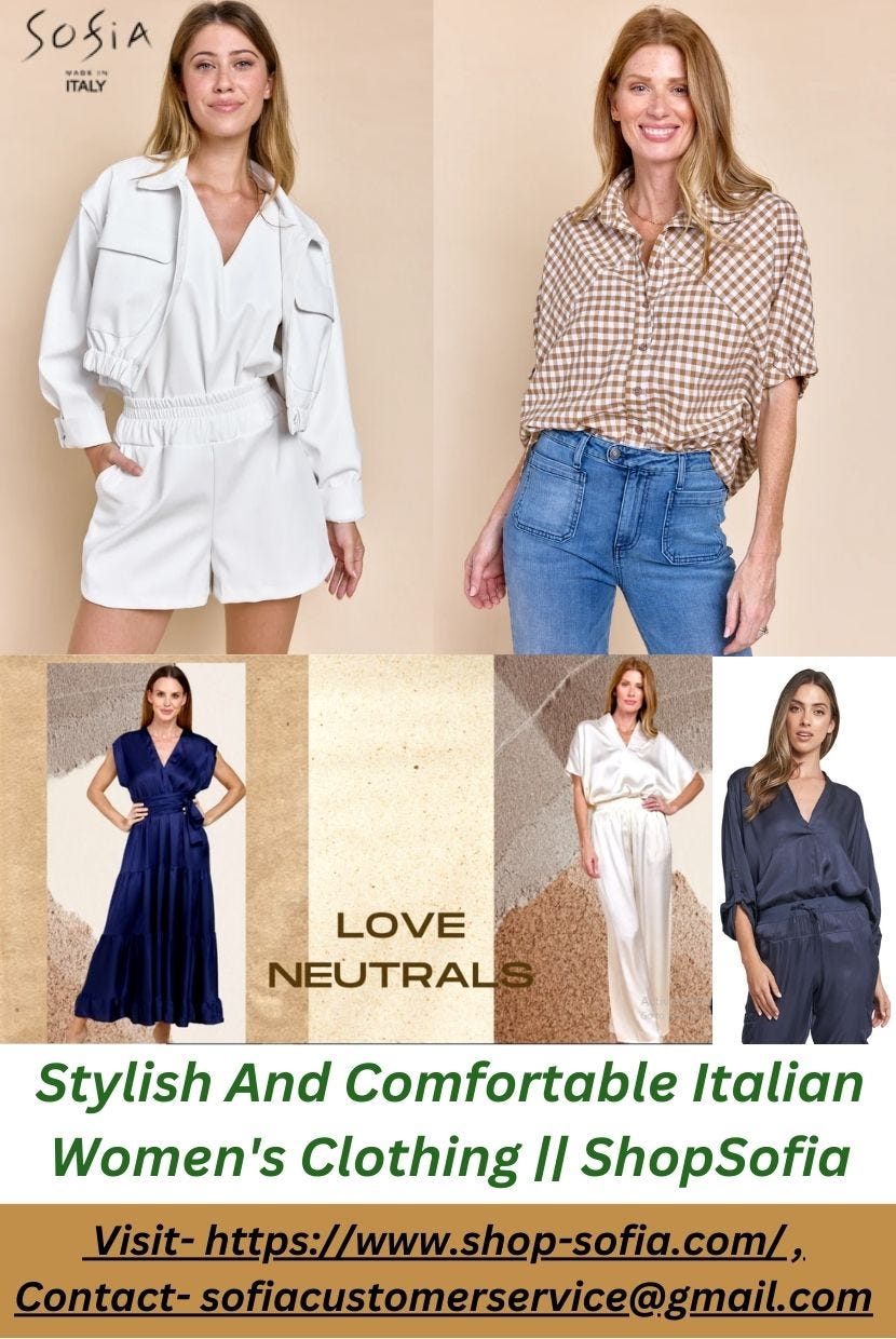 Stylish And Comfortable Italian Women's Clothing, ShopSofia