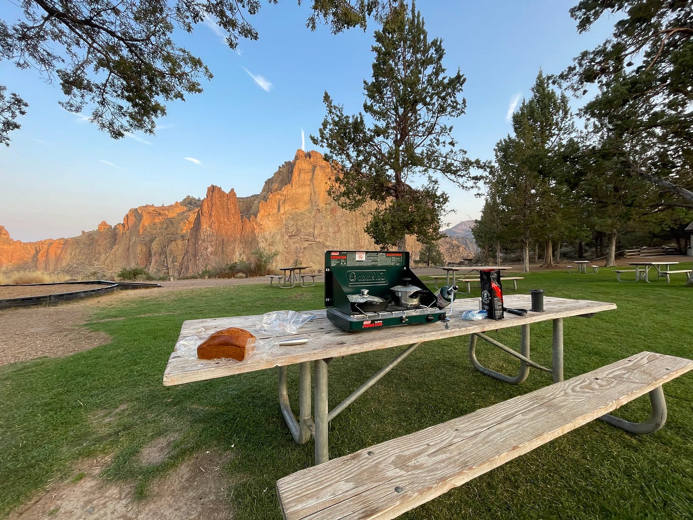 Banana bread and burritos as the sun rises