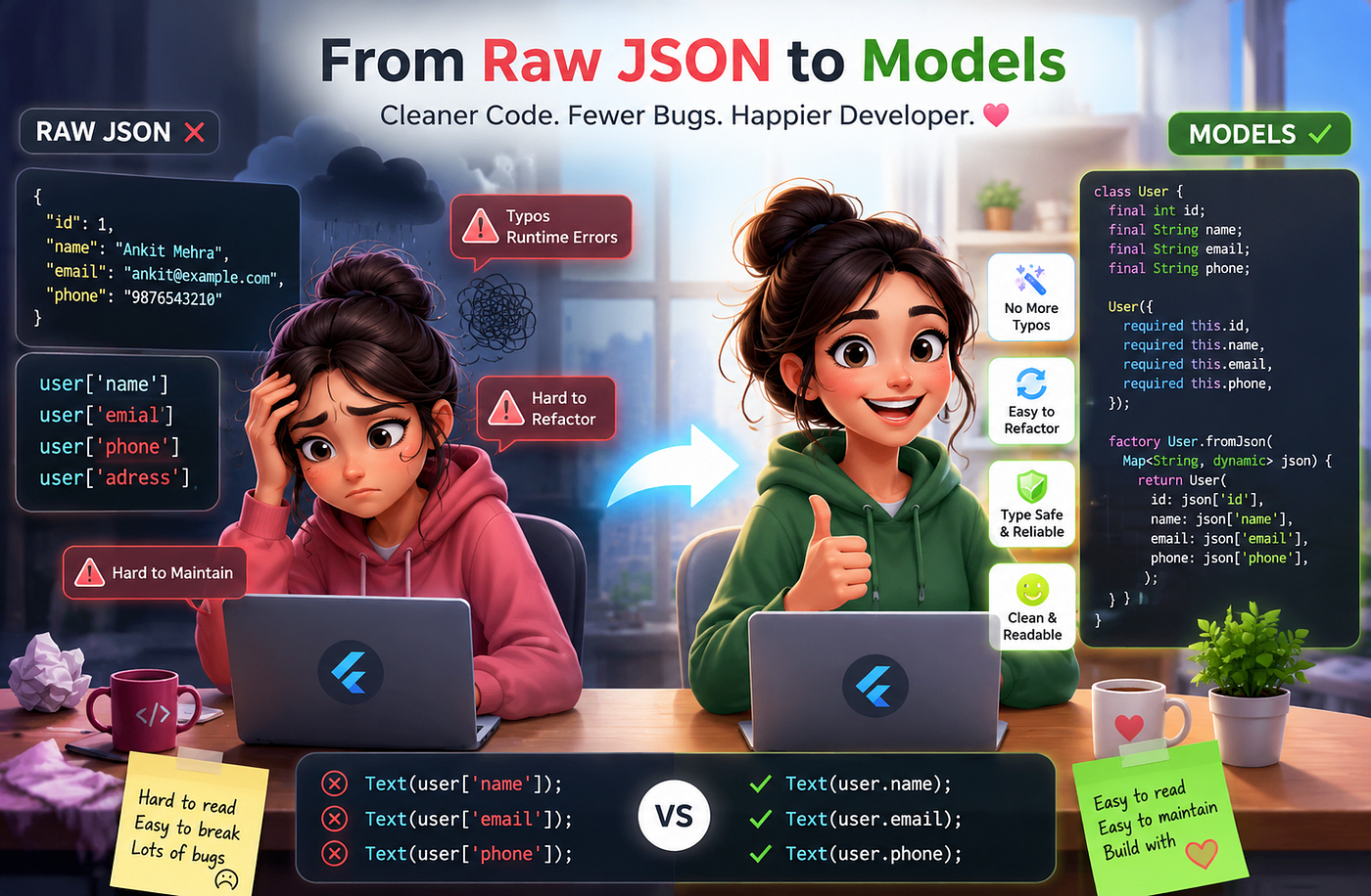 I Stopped Passing Raw JSON Everywhere — Here’s Why I Started Using Models in Flutter