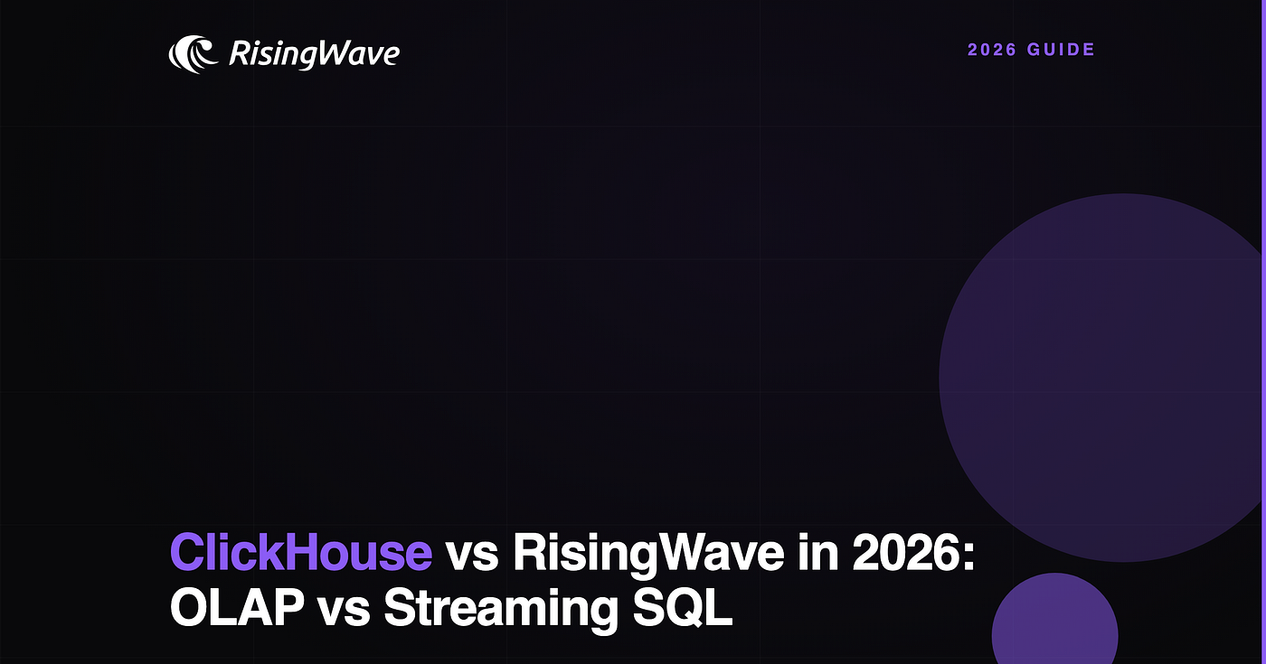 ClickHouse vs RisingWave in 2026: OLAP vs Streaming SQL