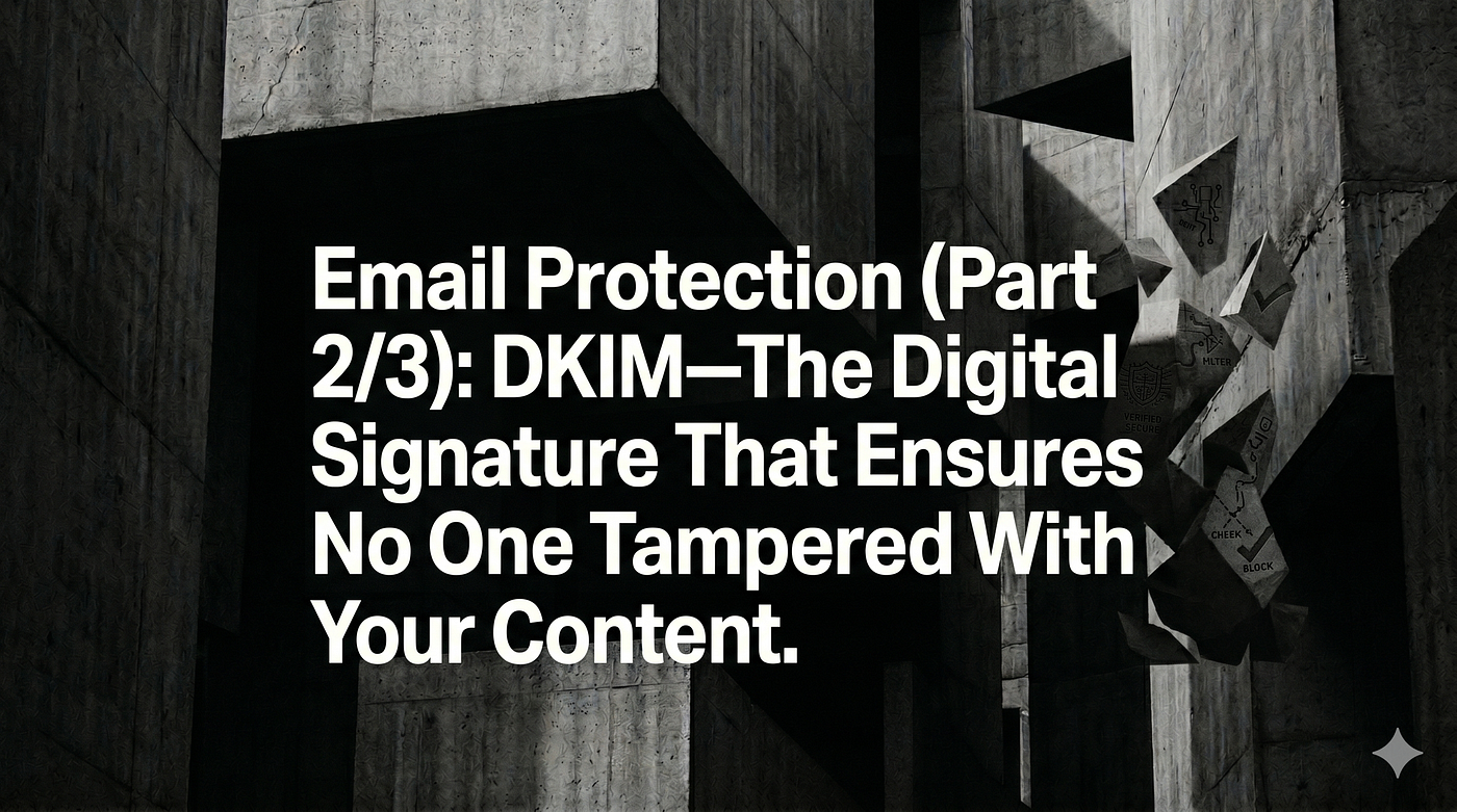 Email Protection (Part 2/3): DKIM — The Digital Signature That Ensures No One Tampered With Your…