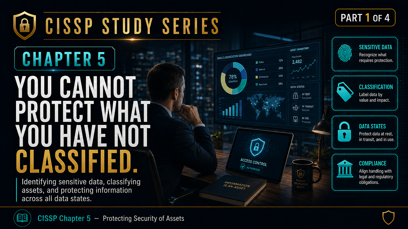 CISSP Chapter 5 — Part 1: Classification Is Not Bureaucracy. It Is How Assets Become Defensible.