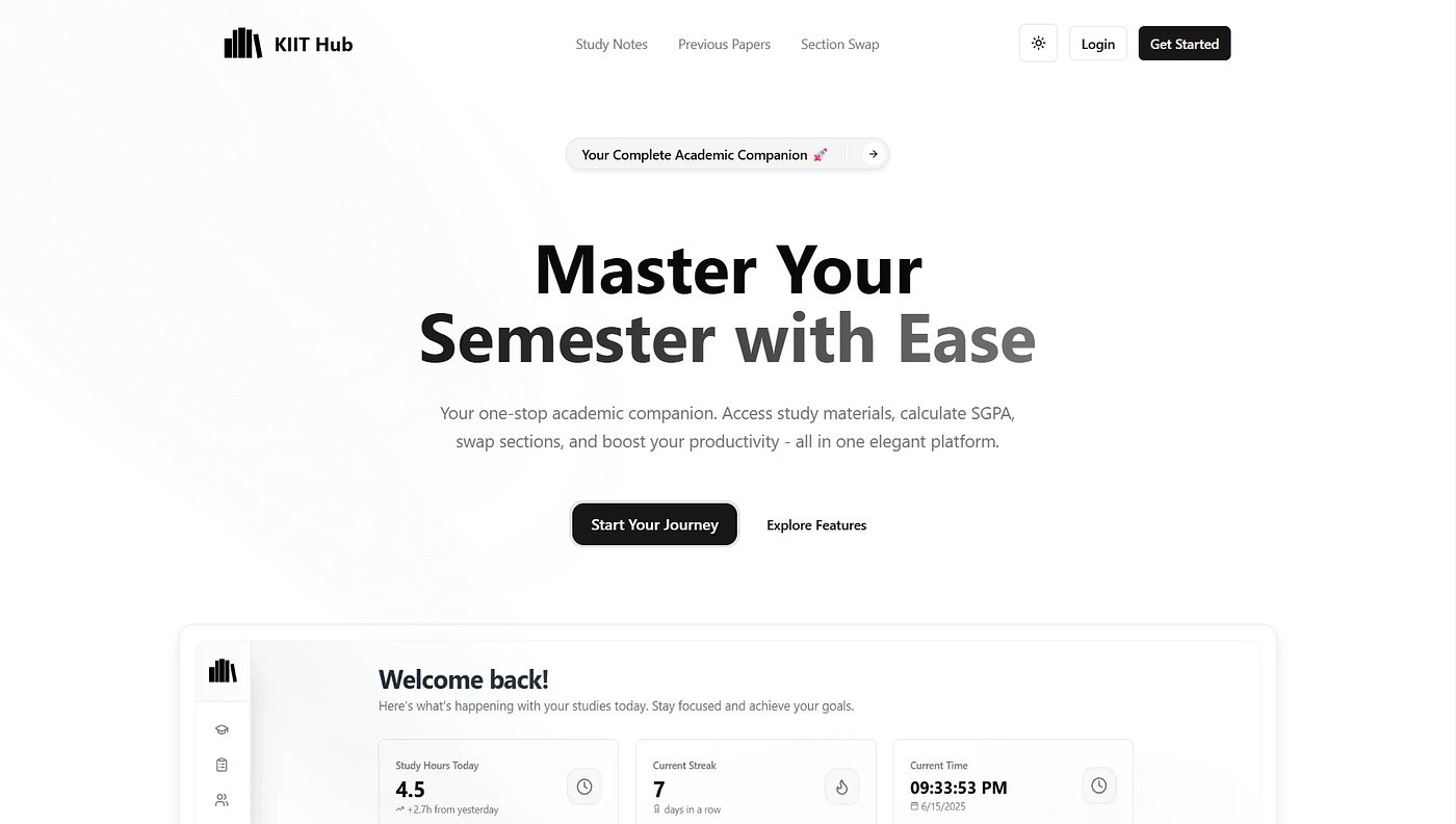 KIIT Hub — Your Complete Academic Companion at KIIT University 🚀