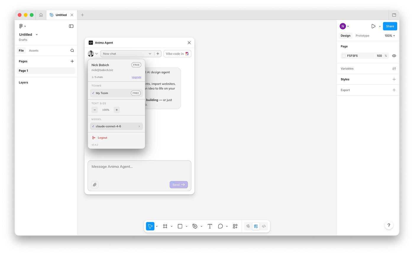 Customizing AI model for UI design task.
