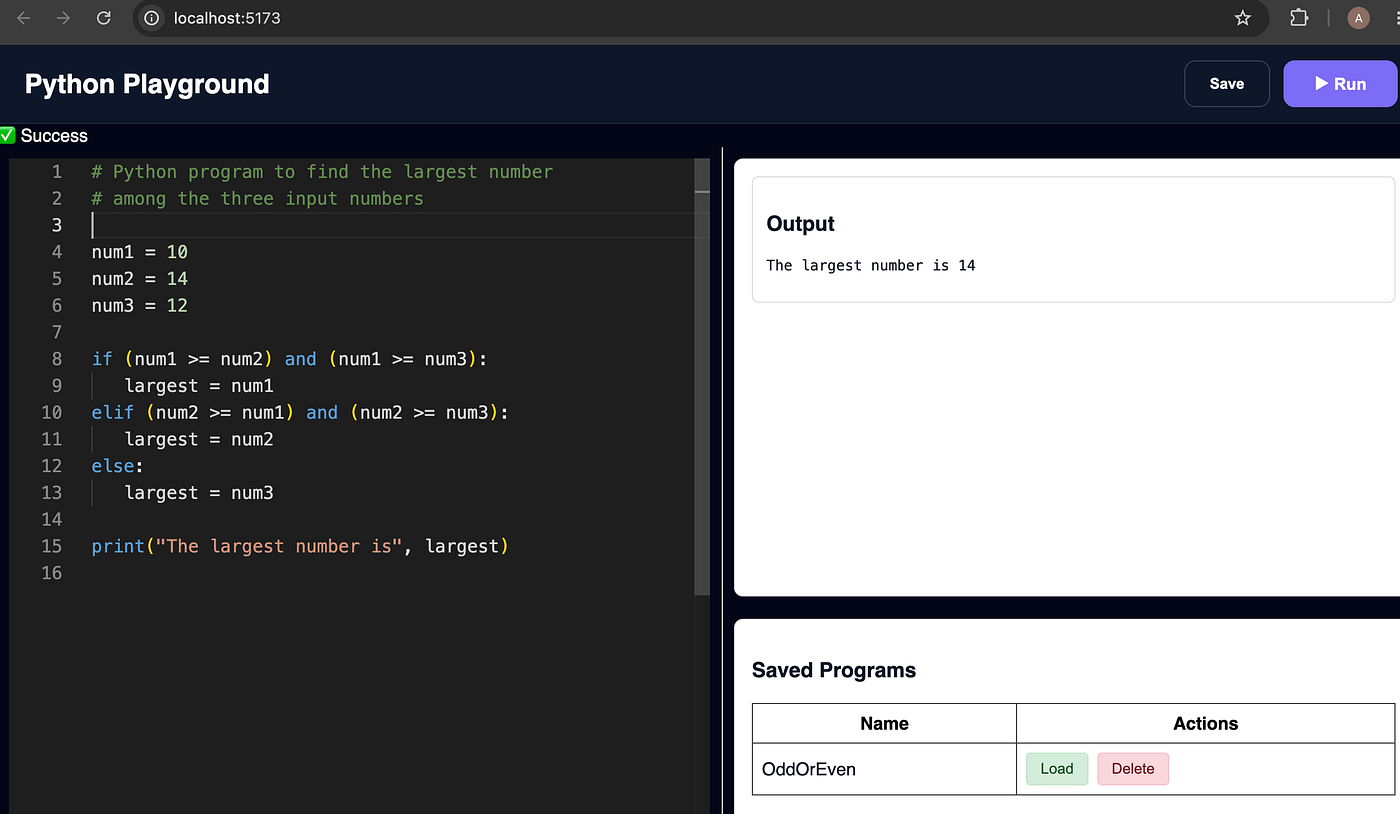 Building a Python Playground with React, Monaco Editor, Pyodide