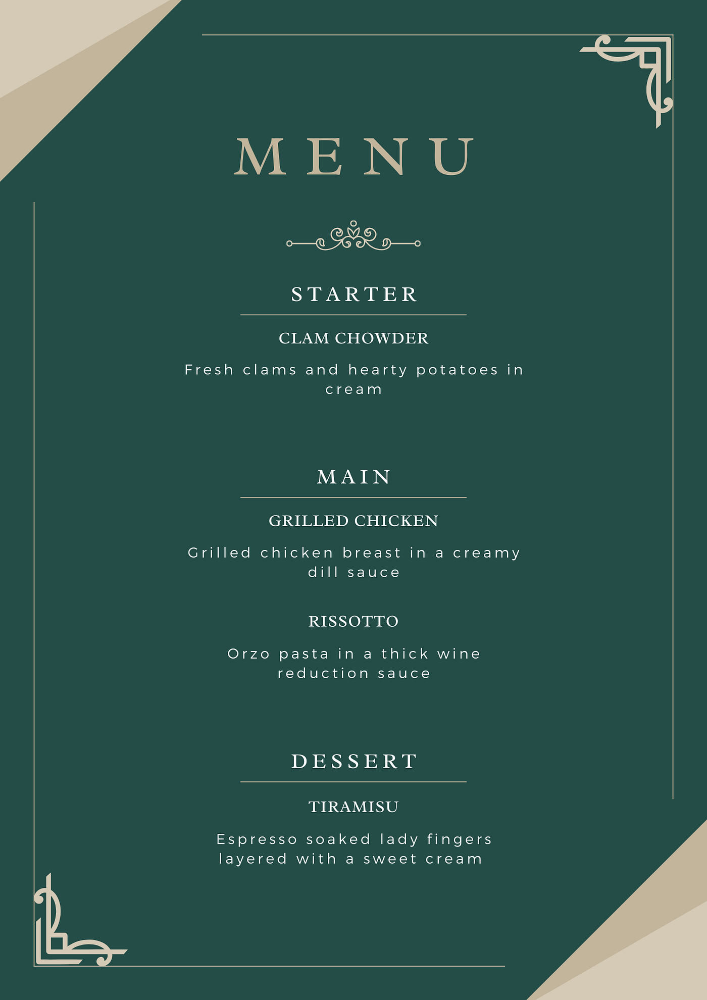 The Psychology of Menu Design