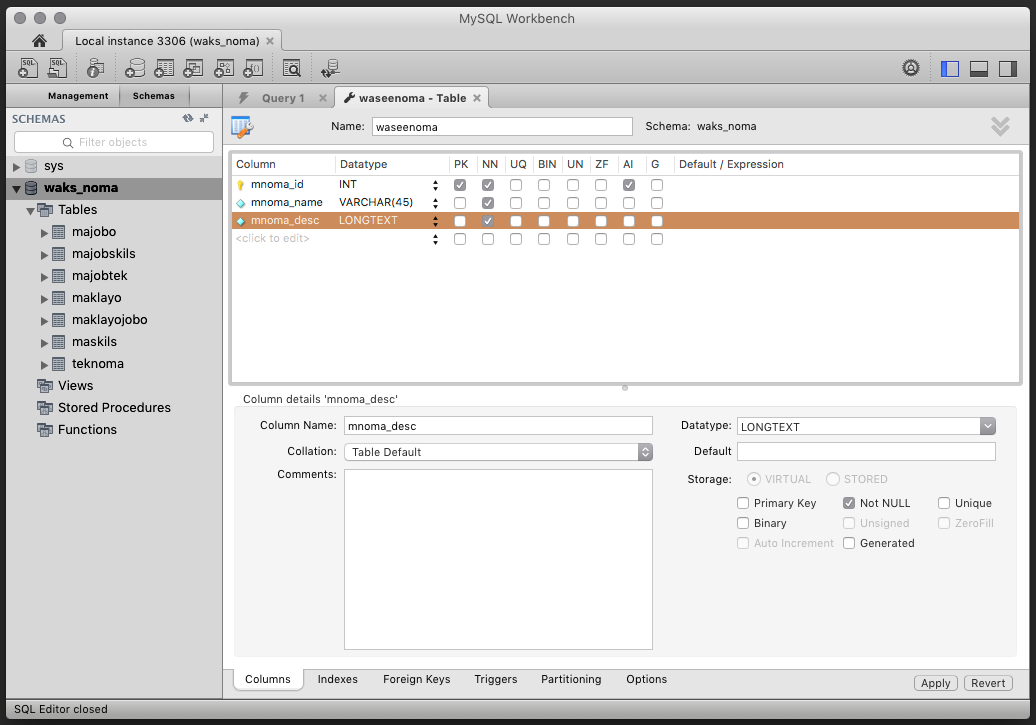 Using Mysql Workbench To Create A Database Model Techotopia MySQL