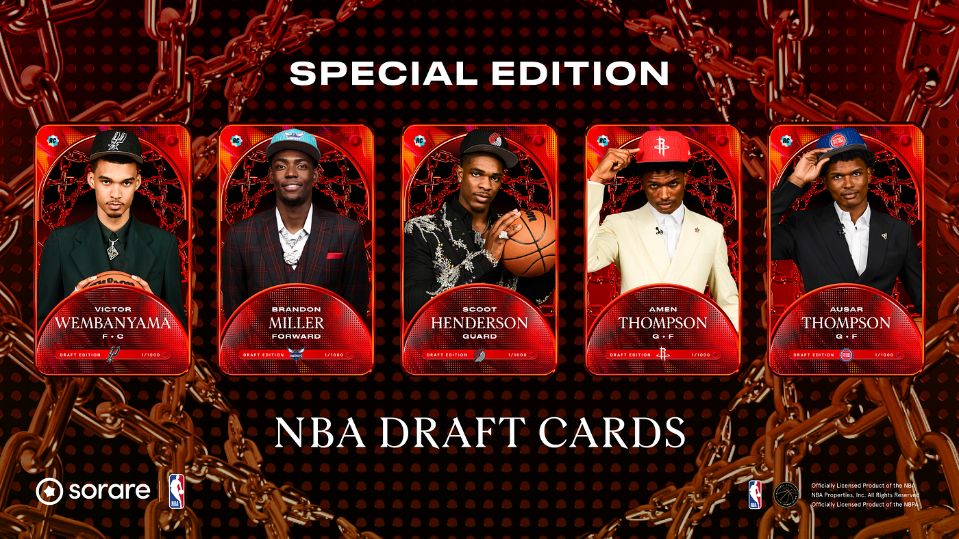 Sorare Launches 2023 NBA Draft Cards — First Officially Licensed Digital Collectibles of Wembanyama, Miller, Henderson, Thompson Twins by Sorare Sorare Medium