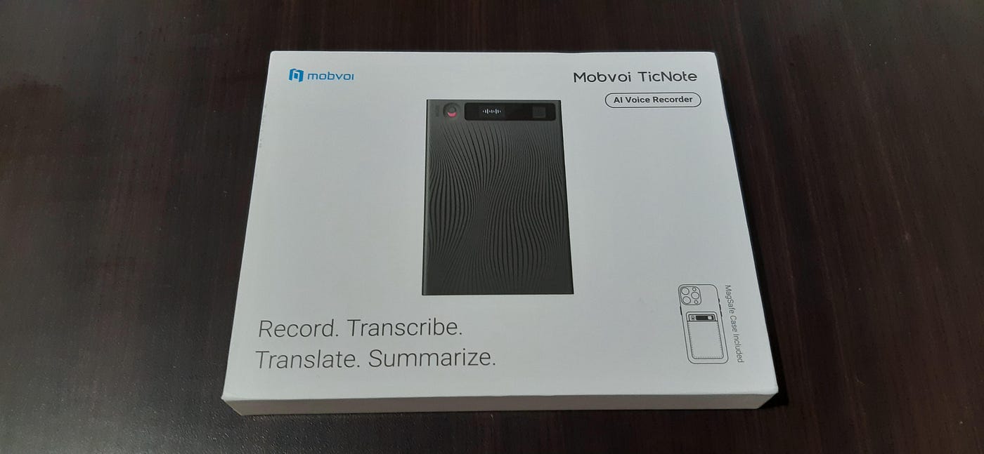 Review for MOBVOI TicNote AI Voice Recorder: Excellent!