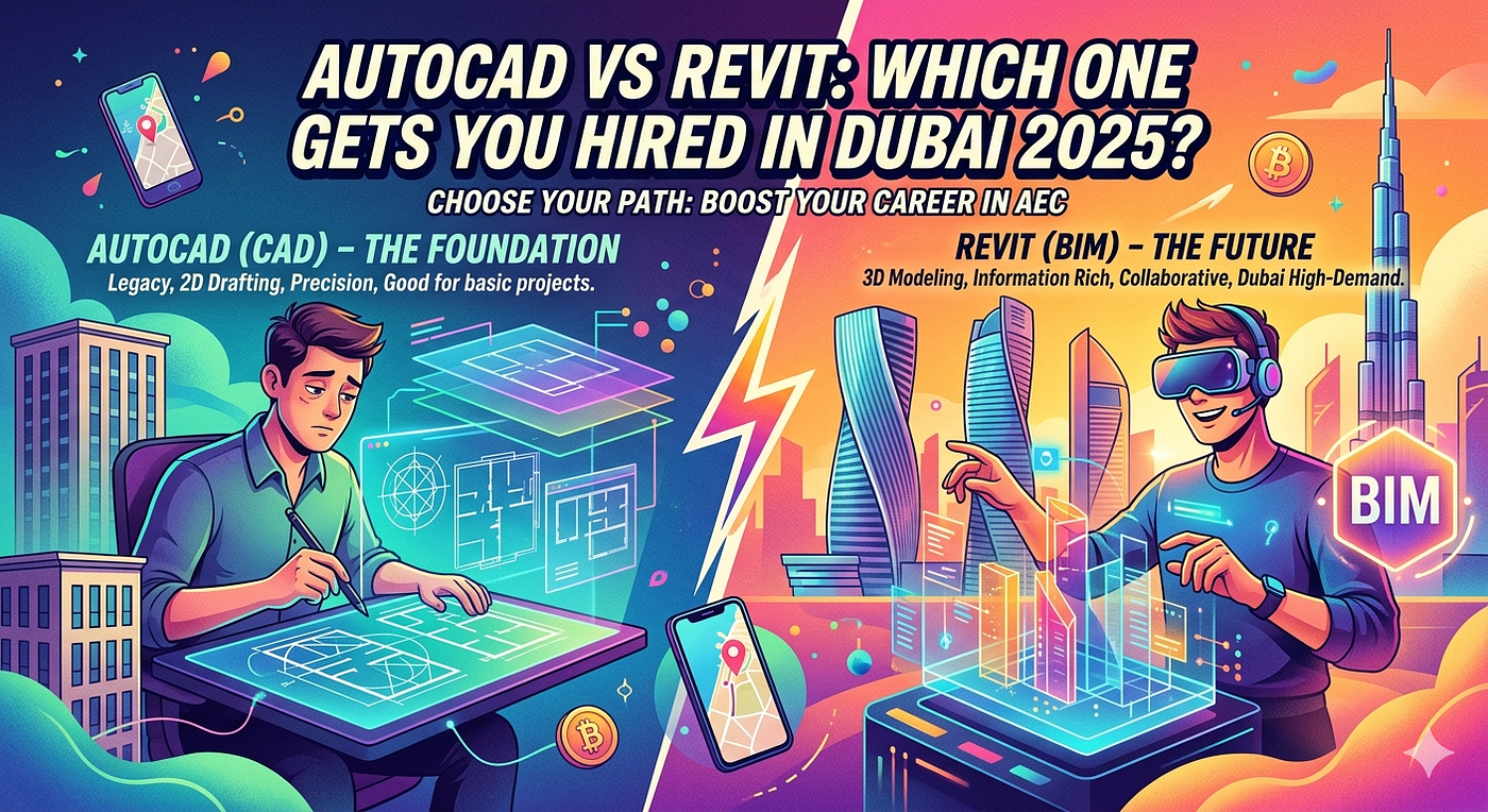 AutoCAD vs Revit: Which Software Should You Learn in 2025 — and Which One Gets You Hired in Dubai?
