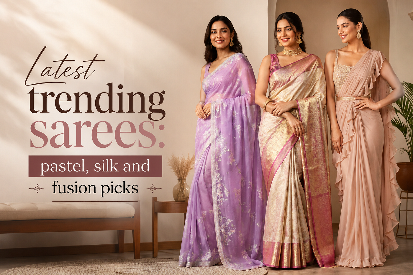 Latest trending sarees: pastel, silk and fusion picks