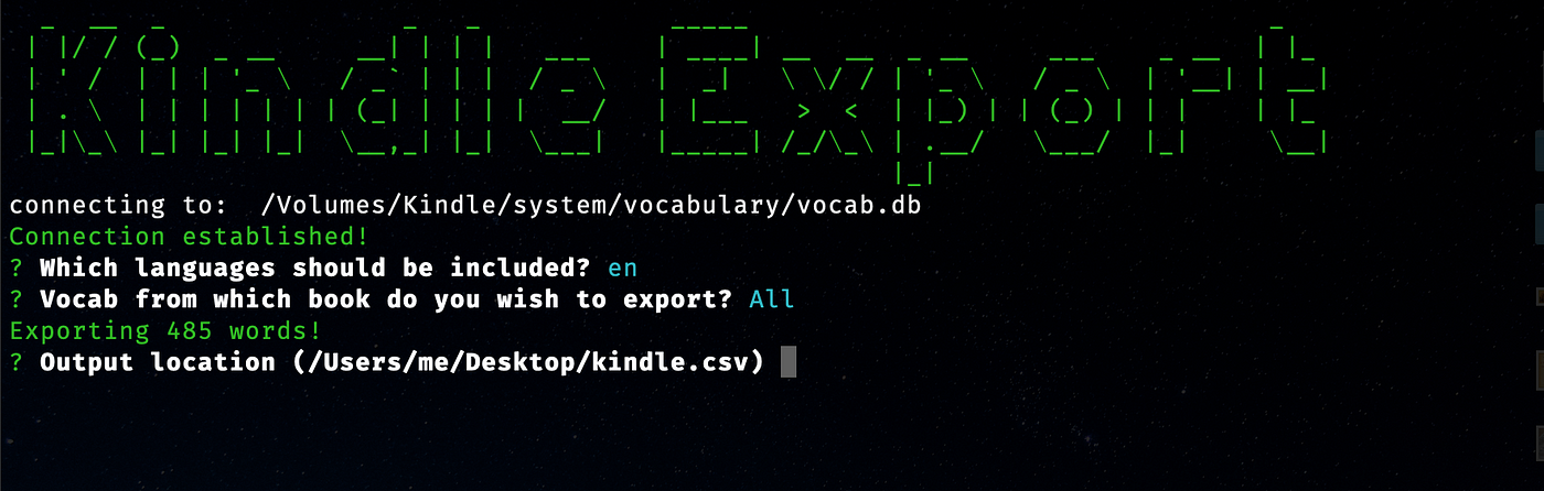 Export Kindle vocabulary on a Mac or Linux (OpenSource) | by Martin  Christov | Medium