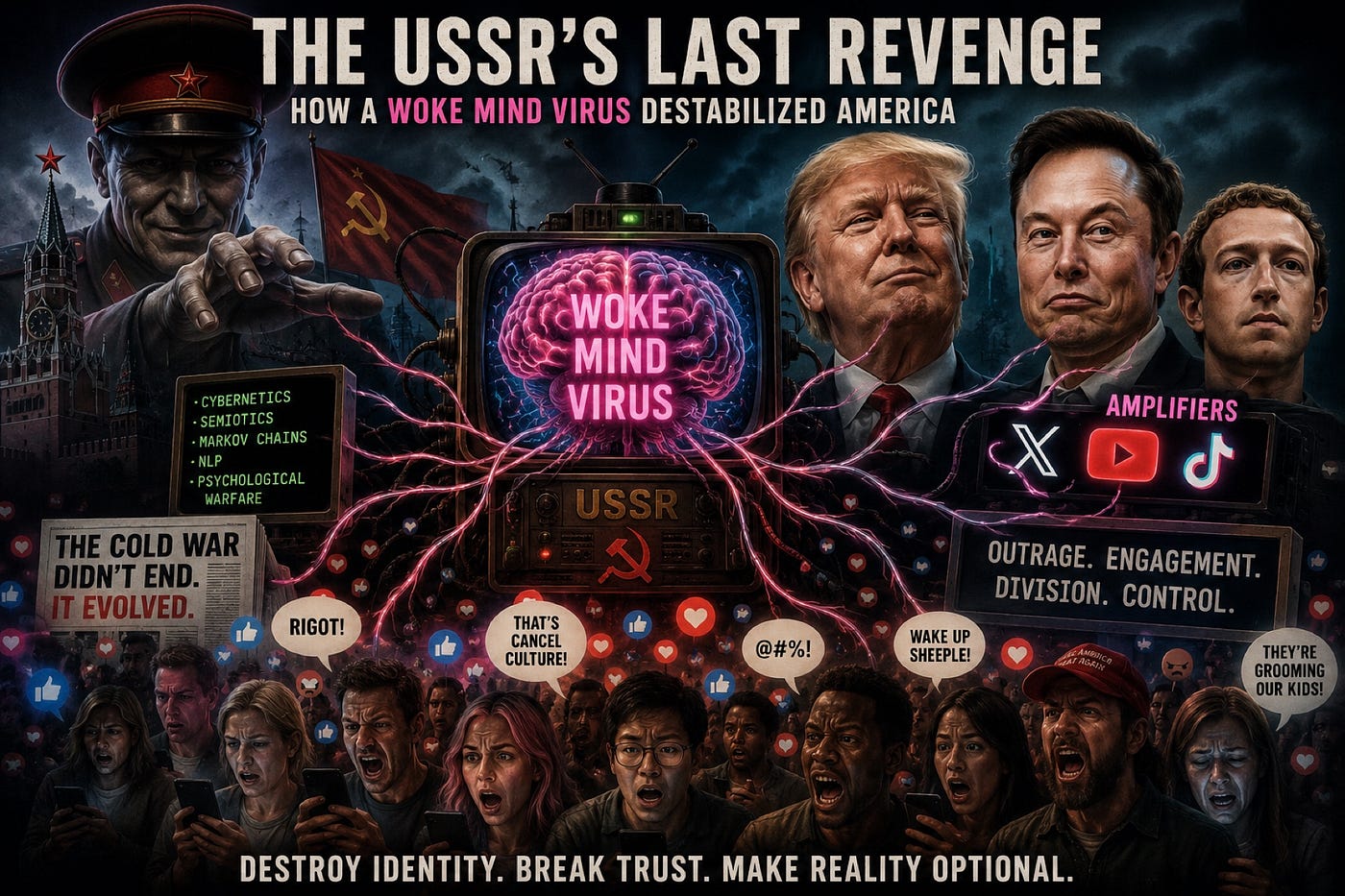 Woke mind virus. Made in the USSR.