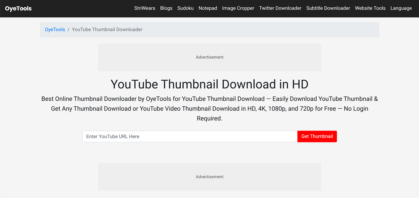 YouTube Thumbnail Downloader | پاکستان کے لیے بنایا