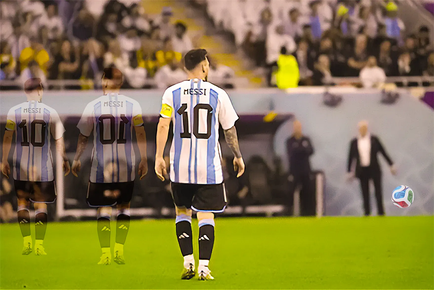 The Mathematics of Messi’s Motion: Slow Walks, Quick Actions