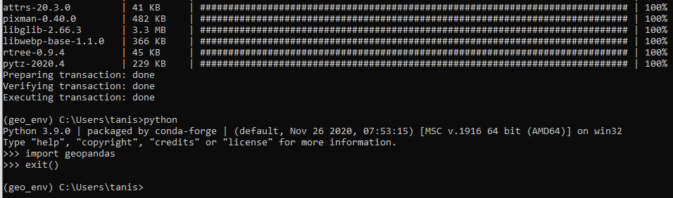 Fastest way to install Geopandas in jupyter notebook on Windows | by Tanish  Gupta | Analytics Vidhya | Medium