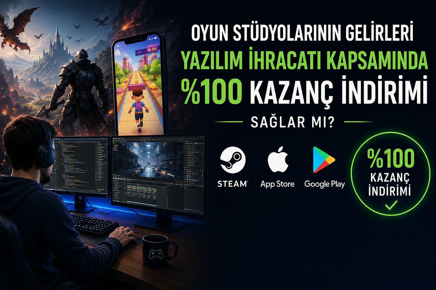 Oyun Stüdyolarının Gelirleri Yazılım İhracatı Kapsamında %100 Vergiden İstisna Mıdır?