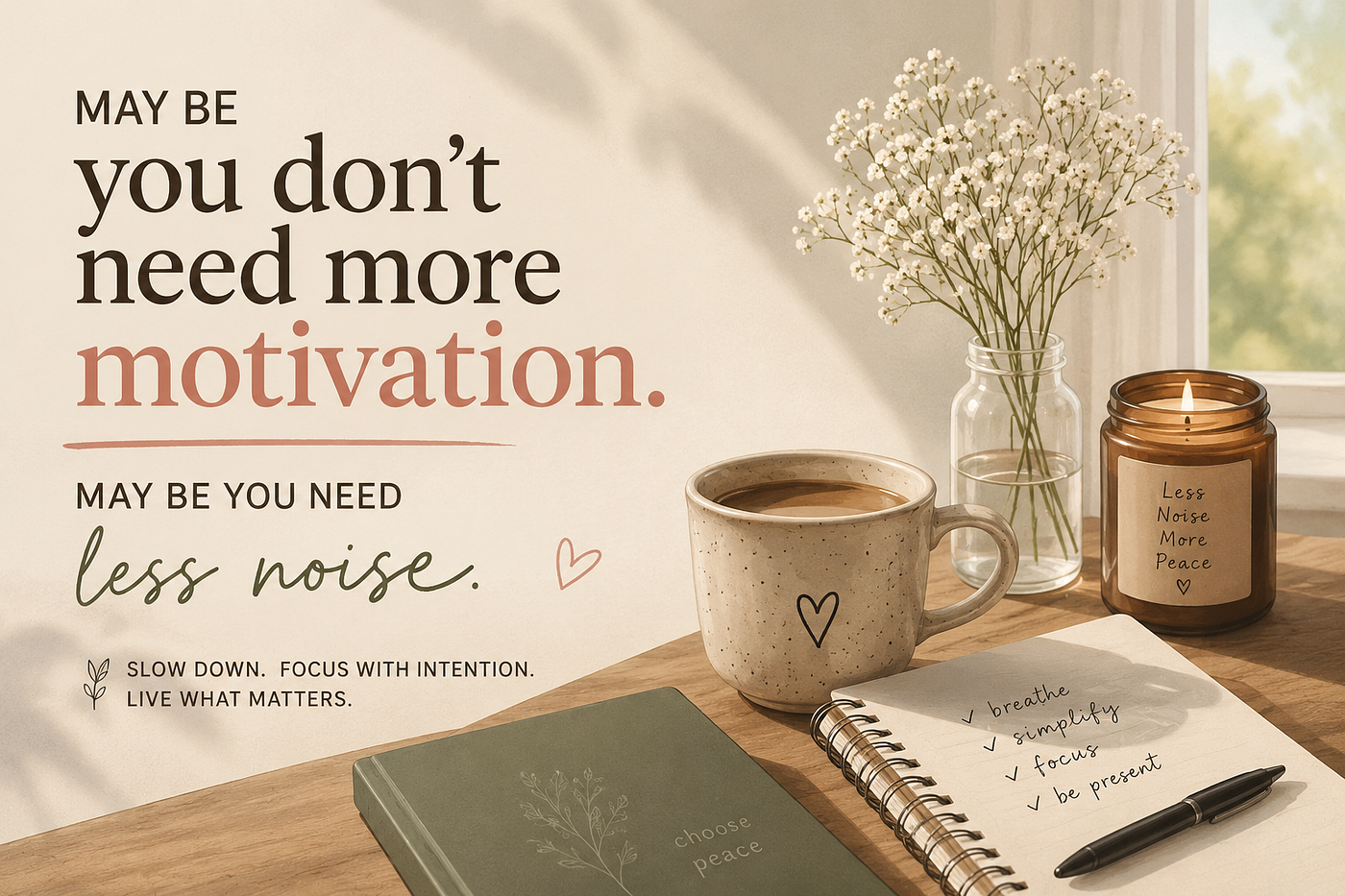 Maybe You Don’t Need More Motivation. Maybe You Need Less Noise.