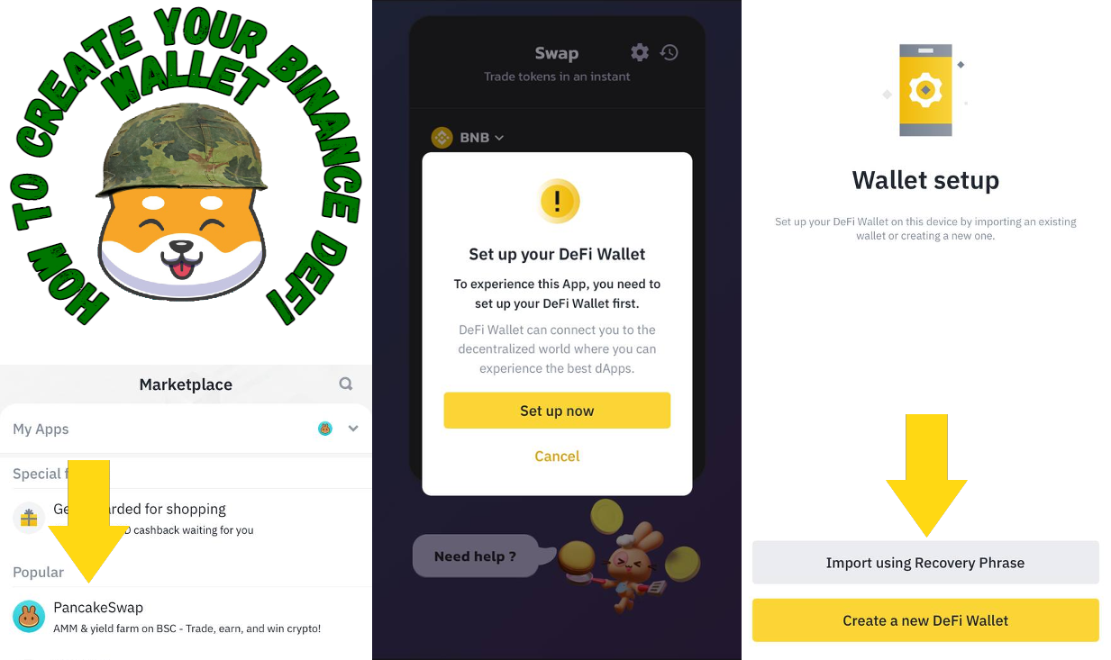 The Binance DeFi Wallet — Cryptos like $SHIBARMY can now be traded within  the Binance Mobile App | by ShibArmybsc | Coinmonks | Medium