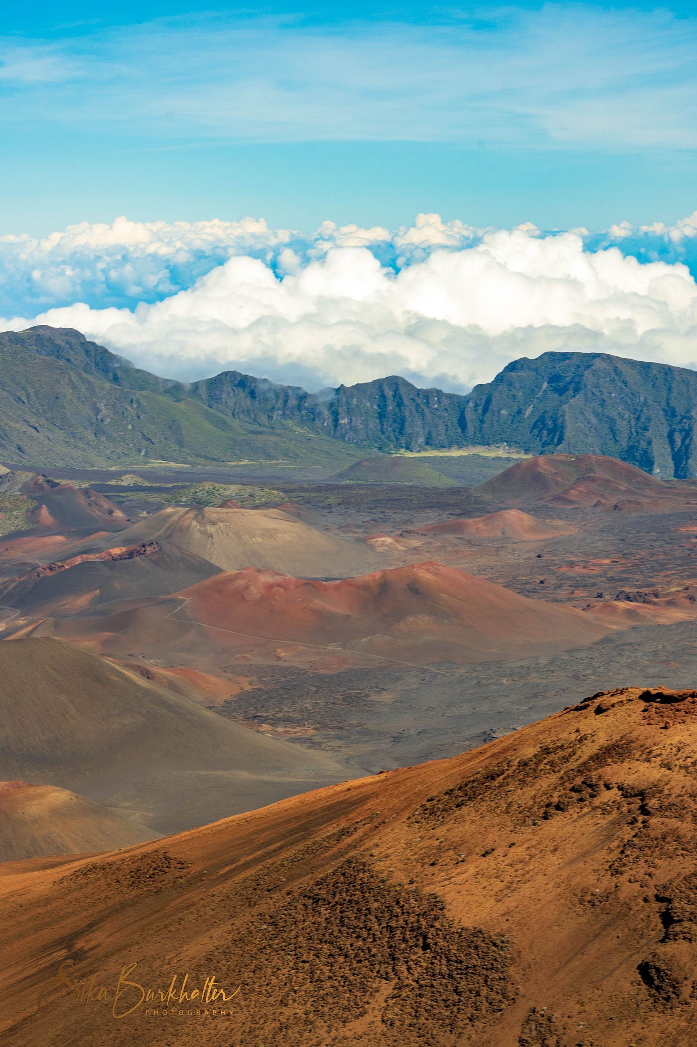 Beyond the Cinder Cones and Above the Clouds in Haleakalā Crater