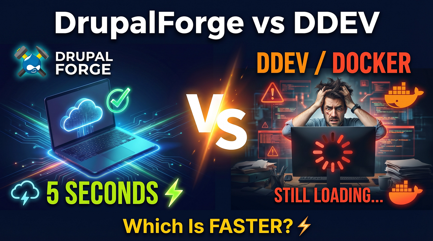 DrupalForge vs. DDEV: Which Drupal Dev Environment is Faster?