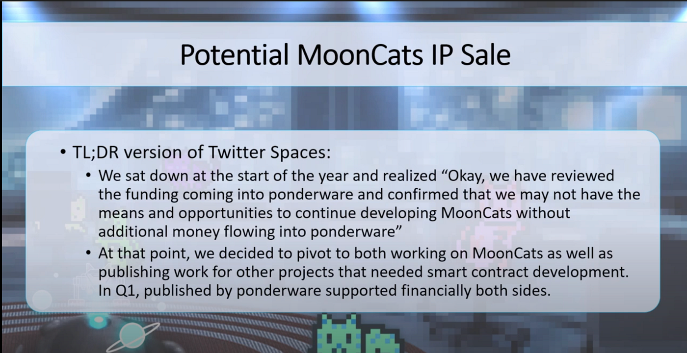 MoonCats IP Acquisition Rumors. June 17th marks two months since the… | by  jake gallen | Medium