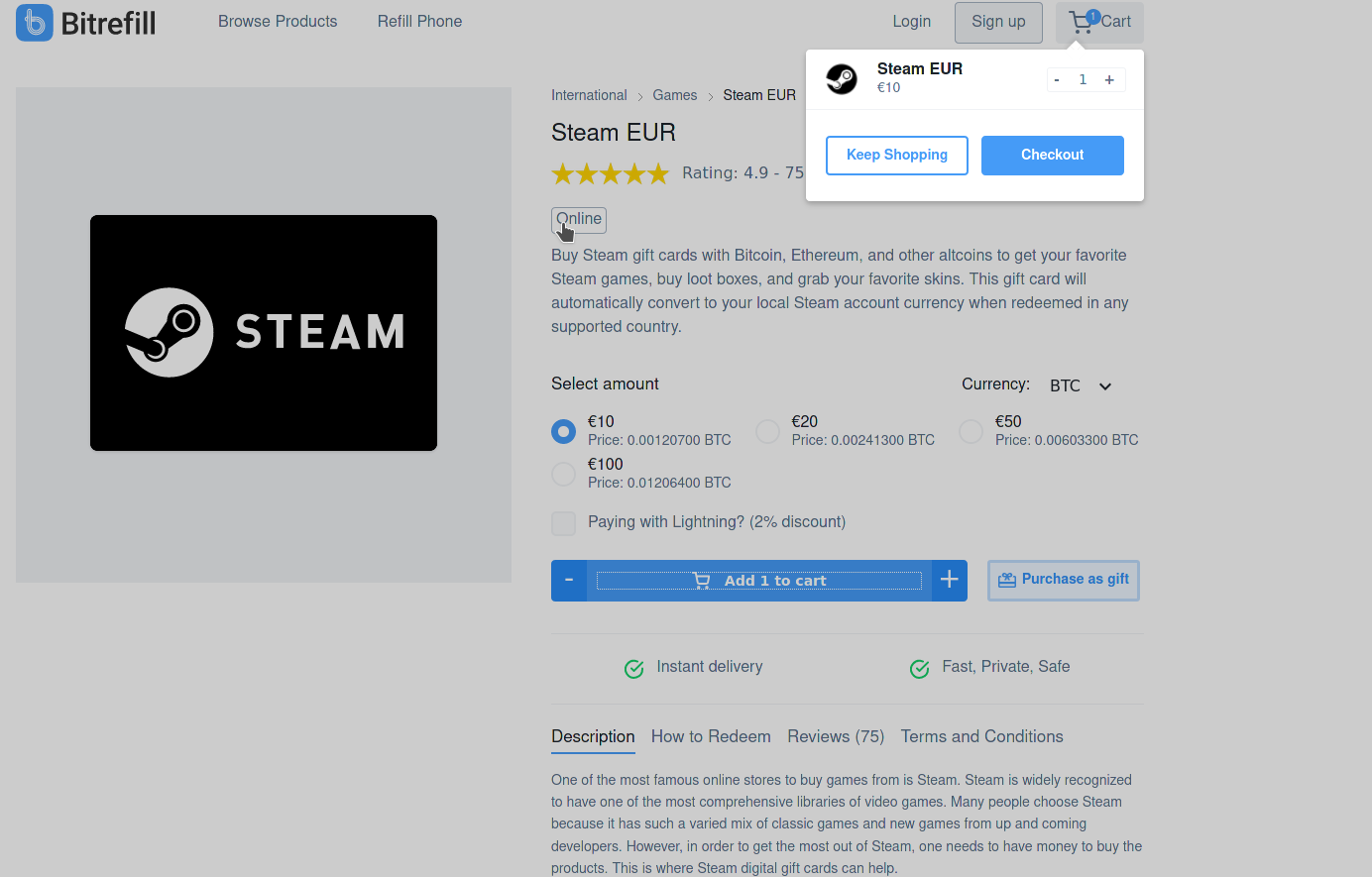 Buy Steam Vouchers with Bitcoin, Litecoin, & More | by Bitrefill |  Bitrefill Blog | Medium