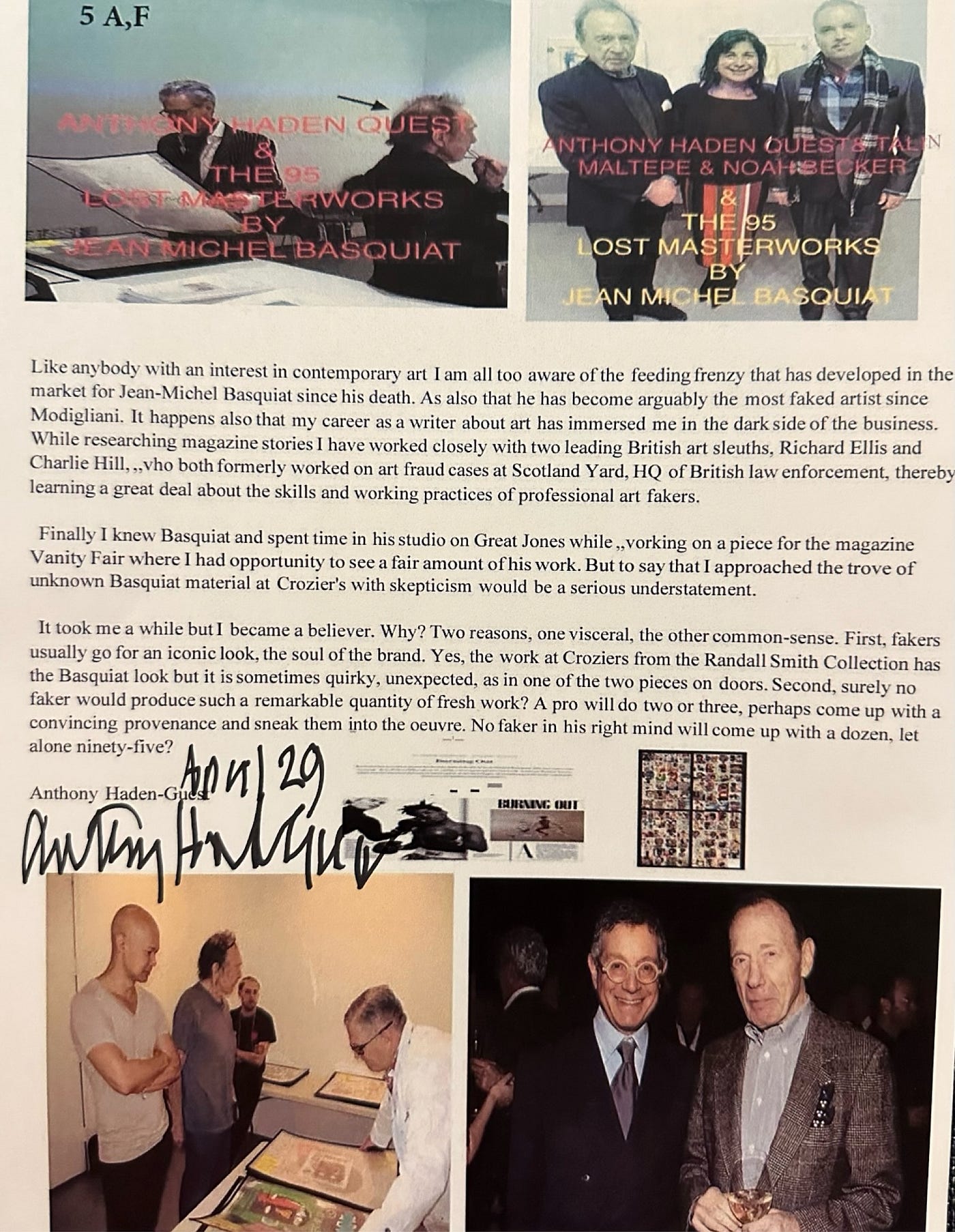The Jean-Michel Basquiat 95 Masterworks Collection: Provenance