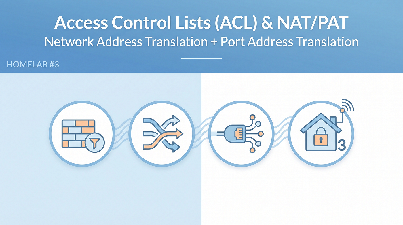 Securing and Connecting the Network: ACL, NAT, and PAT Overload — HomeLab #3