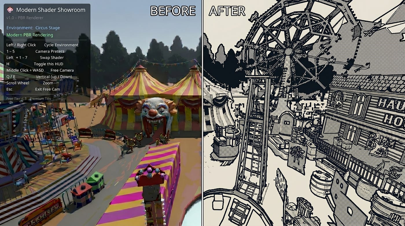 Stop Making Boring 3D Games: Add a Manga Halftone Filter in 5 Minutes