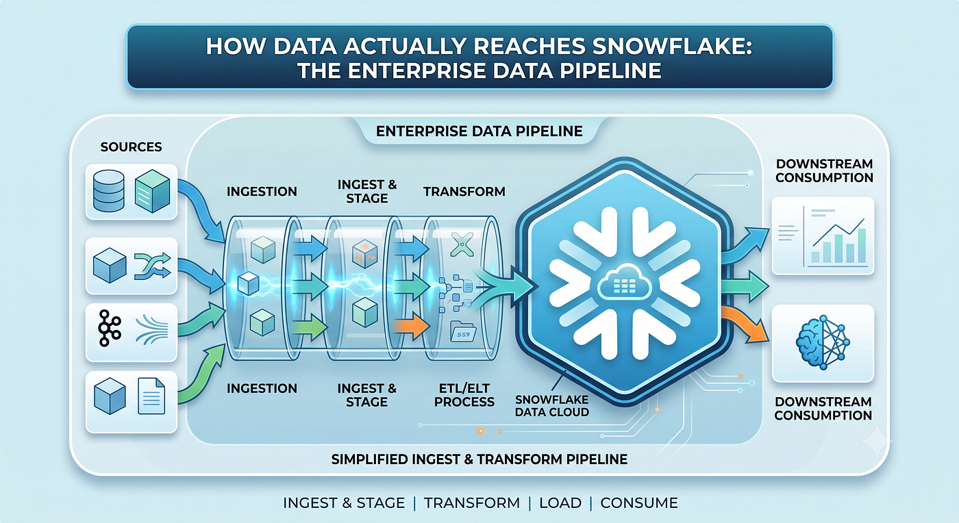 How Data Actually Reaches Snowflake: The Enterprise Data Pipeline Every Backend Engineer Should…