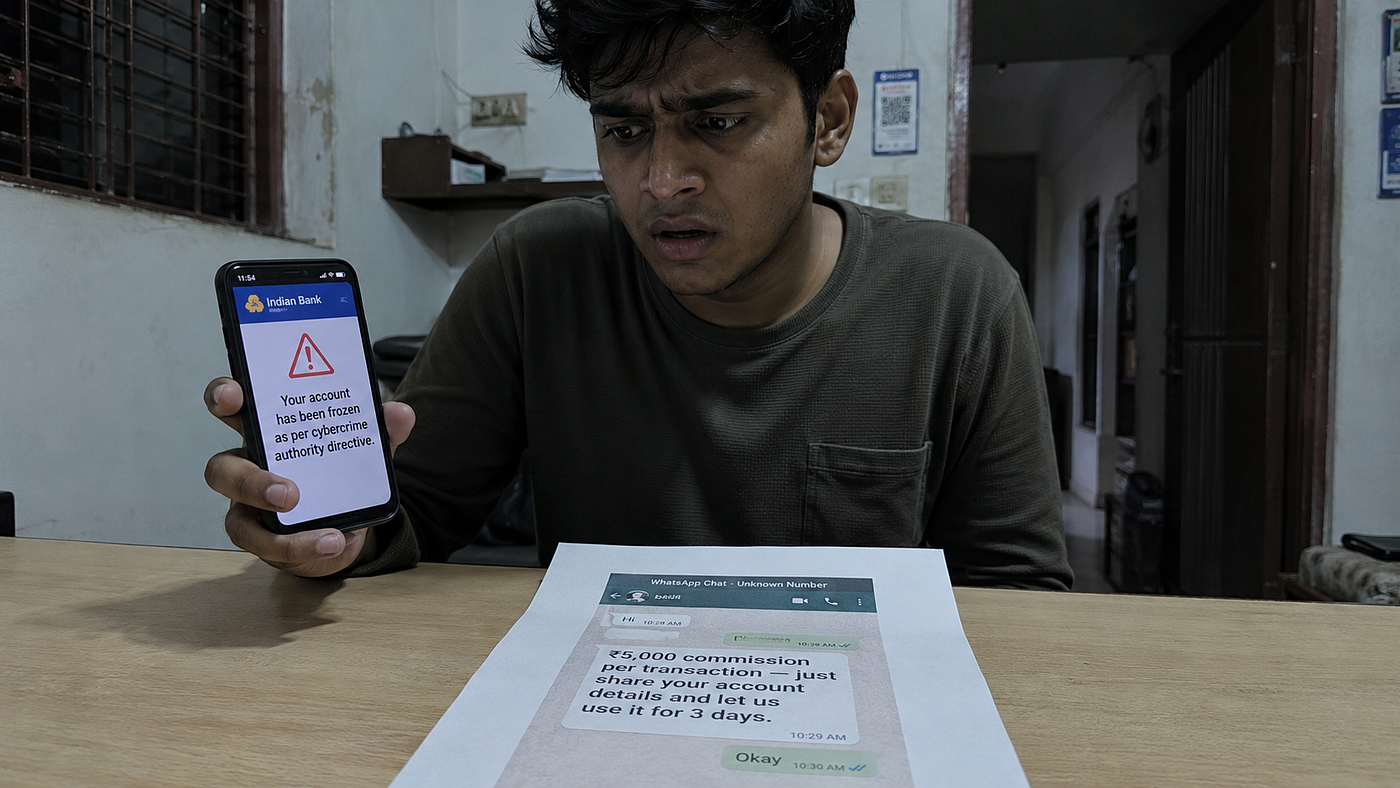 Mule Account Scam India: “Earn Commission Per Transaction” Is a Criminal Trap