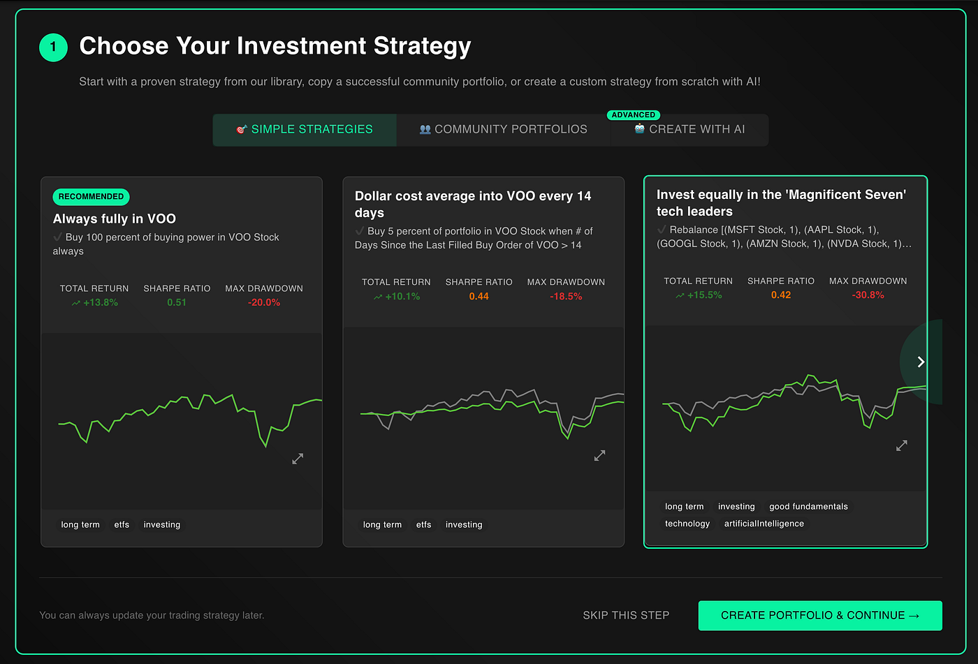 How to launch an algorithmic trading strategy with a single button?