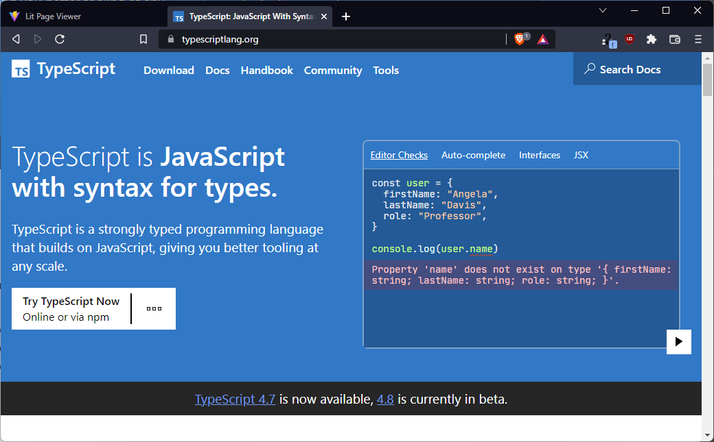 Learning Typescript with Web Components & Lit | by David Bethune | Level Up  Coding