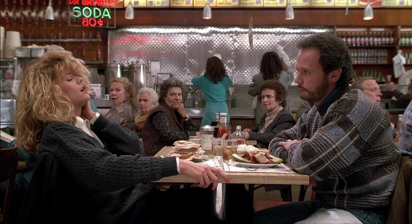 Meg Ryan and Billy Crystal in “When Harry Met Sally …”