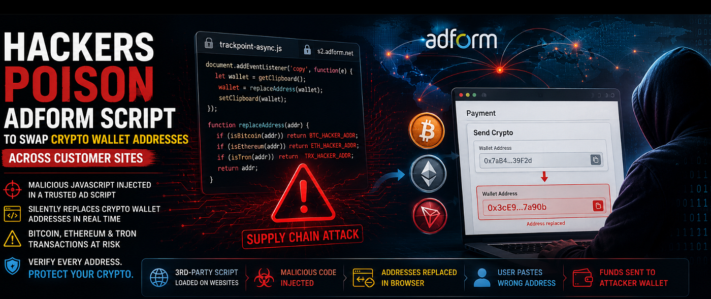 Hackers Poison Adform Script to Silently Replace Cryptocurrency Wallet Addresses: Understanding the…